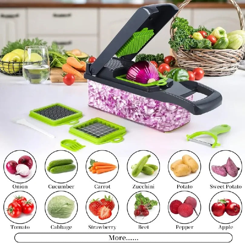 PakNex™ | 25-in-1 Multifunctional Vegetable Chopper & Slicer Set