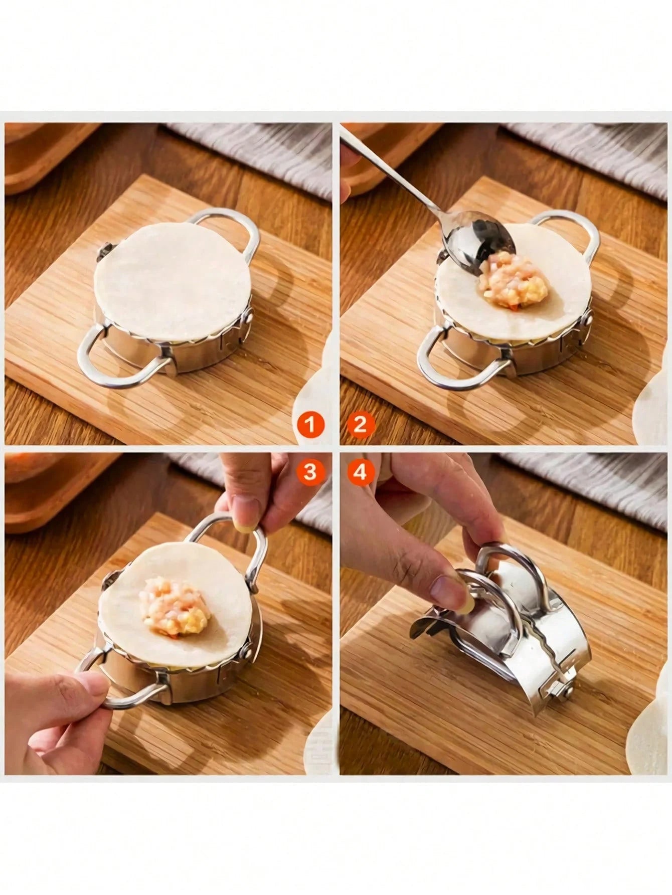PakNex™ | Stainless Steel Dumpling Maker & Ravioli Press
