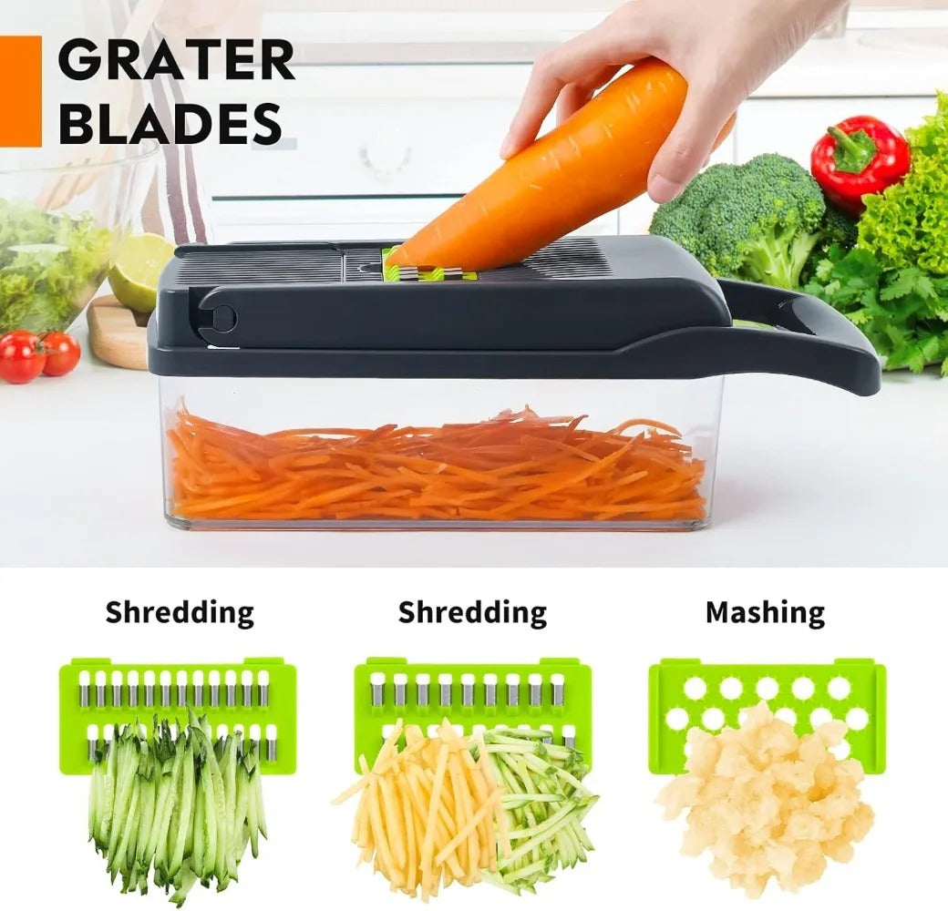 PakNex™ | 25-in-1 Multifunctional Vegetable Chopper & Slicer Set