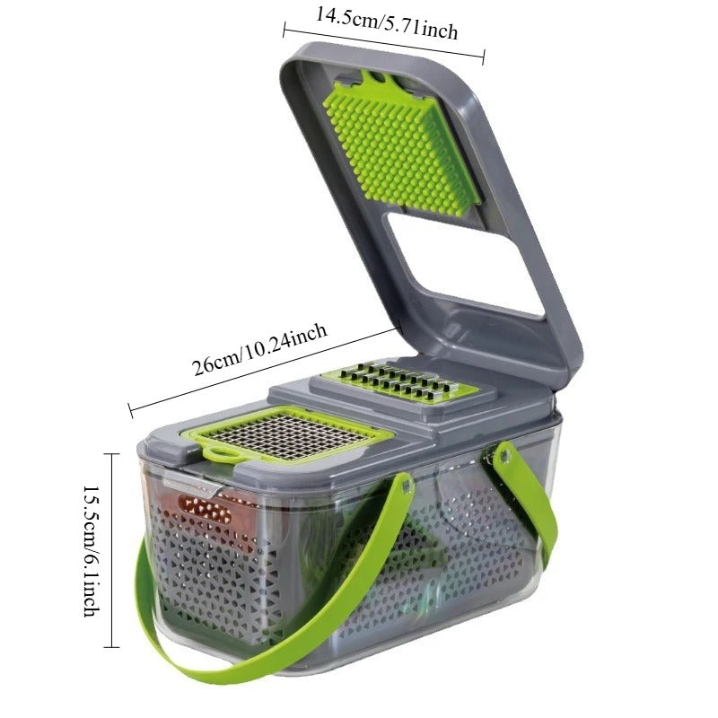 PakNex™ | 25-in-1 Multifunctional Vegetable Chopper & Slicer Set