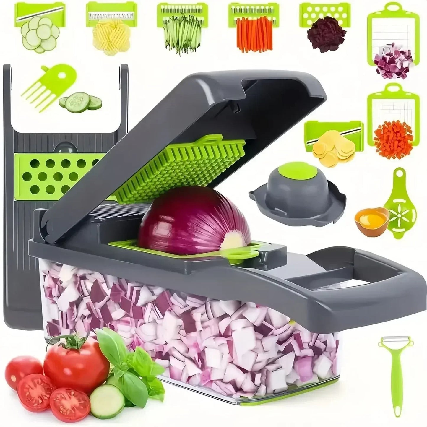 PakNex™ | 25-in-1 Multifunctional Vegetable Chopper & Slicer Set